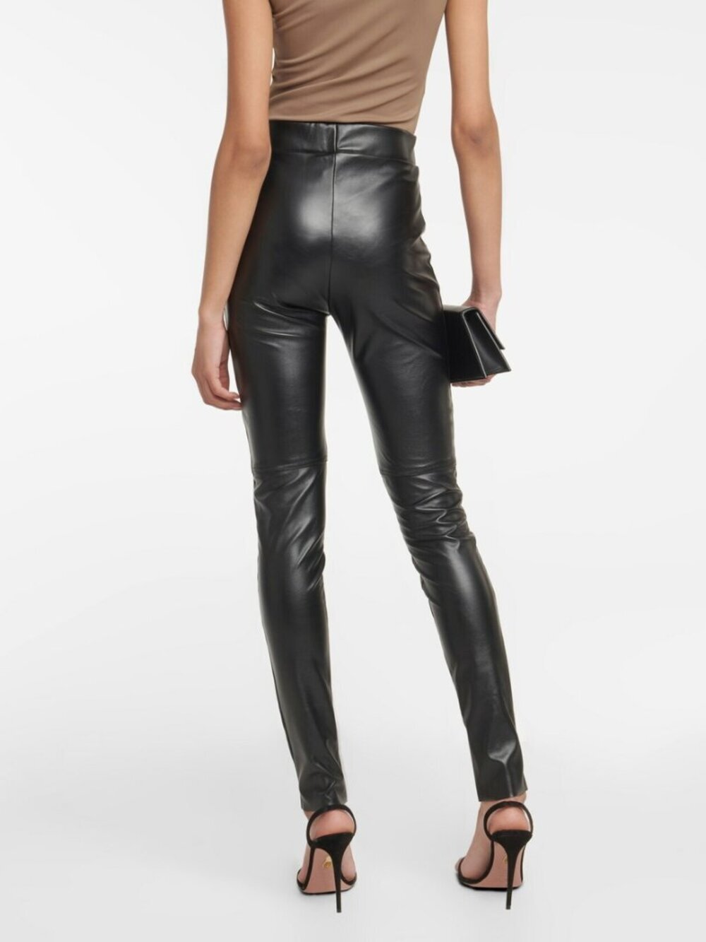 Wolford Estella Leggings - Faux Leather in Black Sz 4 - Picture 2 of 8